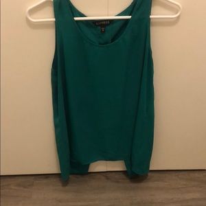Green sleeveless shirt with open back